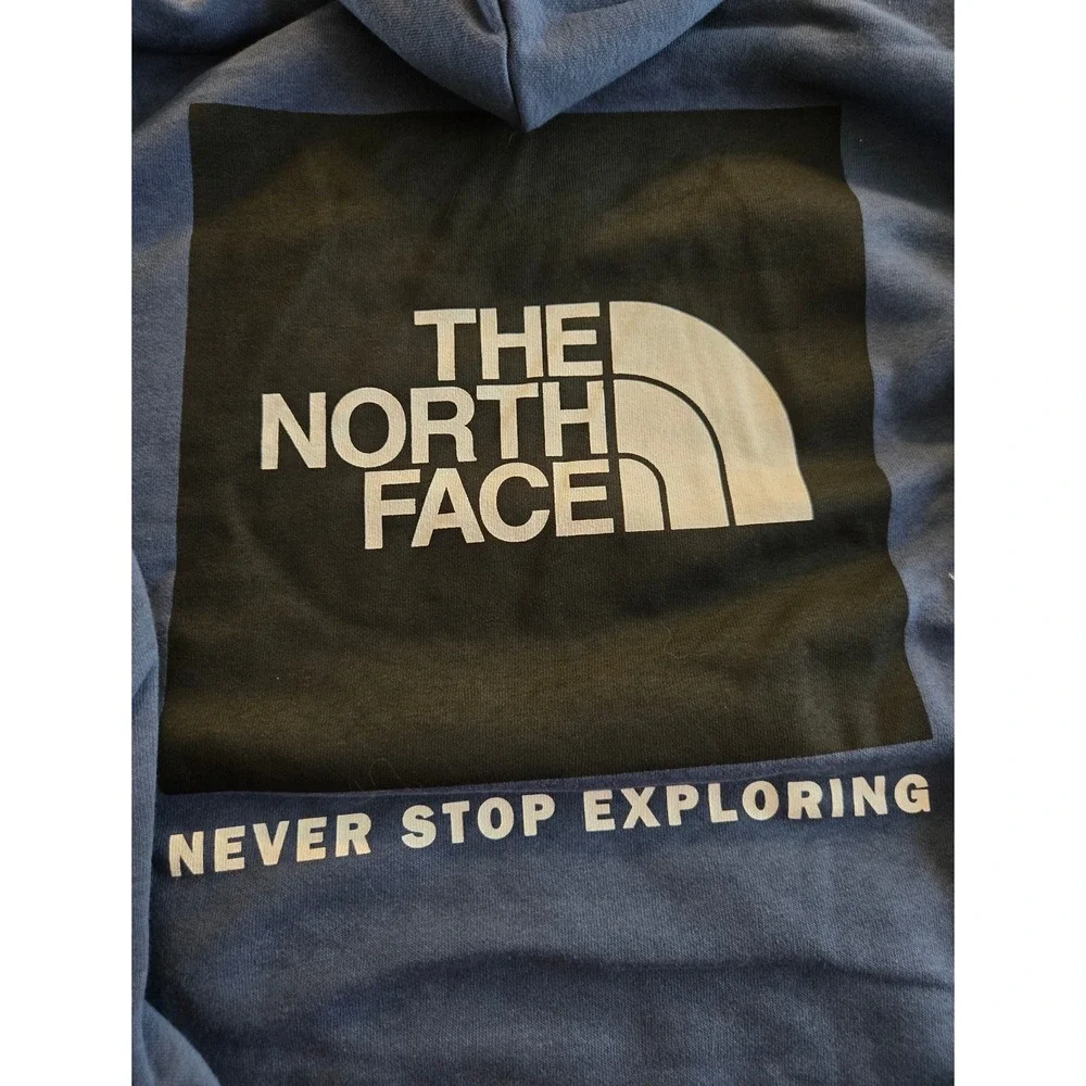 The North Face Mens Box NSE Pullover Hoodie Shady Blue NF0A7UNSMPF-S Small NWT